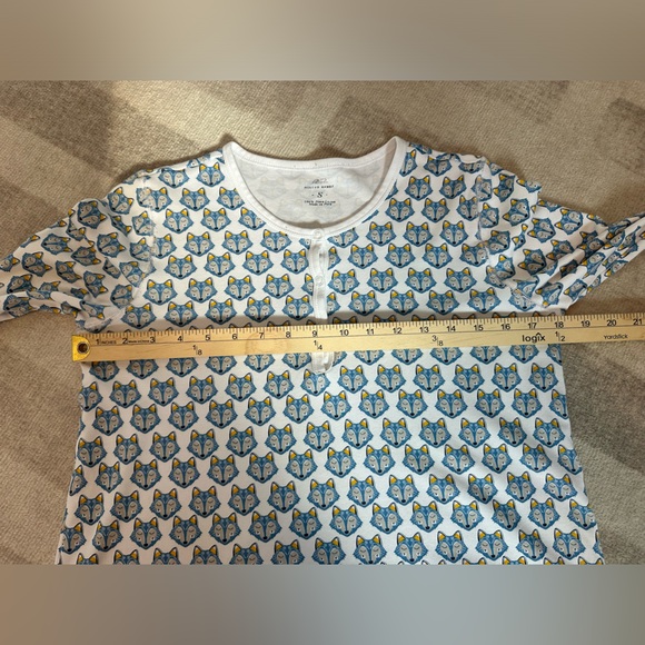 Roller Rabbit Women’s Fox Print Long Sleeve Pajama Top (Size S) - Picture 7 of 8